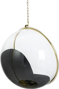 Balansoar, Scaun suspendat modern Ball Velvet auriu/ negru