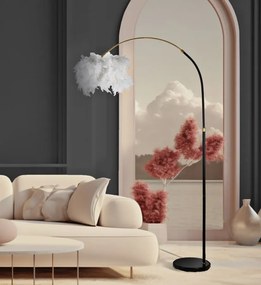 Mauro Ferretti Lampa De Podea Alb Si Negru cm 100X150-180 | Aosom Romania