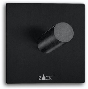 Cuier pentru prosoape DUPLO set 2 buc., margini ascuțite, culoare neagră - ZACK