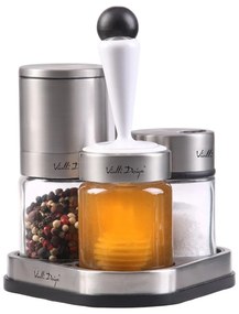 Solniță și piperniță cu suport Soho – Vialli Design