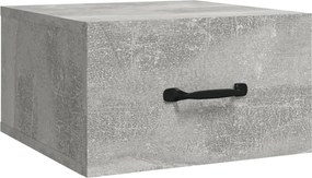 vidaXL Noptieră de perete, gri beton, 35x35x20 cm