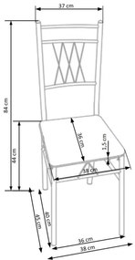 Set de sufragerie FAUST metal/stejar sonoma