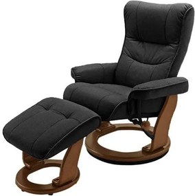 Fotoliu Recliner Montreal, piele sintetica, negru