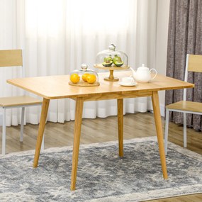 Masa de sufragerie HOMCOM pliabila de 130 cm pentru 4–6 persoane, Stejar | Aosom RO