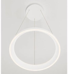 Lustra circulara aluminiu alb LED CCT OVIA 45cm