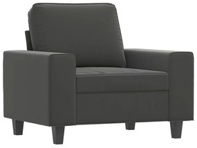 348971 vidaXL Fotoliu canapea, gri închis, 60 cm, textil microfibră