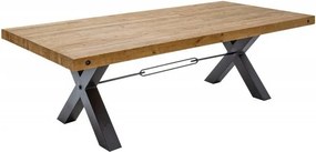 Masa design industrial Thor 240cm Pin maro vintage