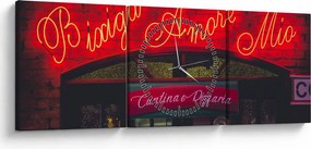 Tablou - Amore Mio (cu ceas) (90x30 cm)