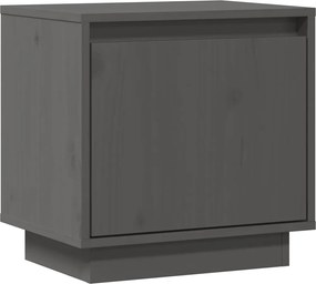 vidaXL Noptieră, gri, 40x30x40 cm, lemn masiv de pin