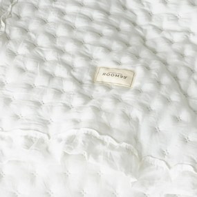 Cuvertură de pat albă Molly cu volănaș 170 x 210 cm