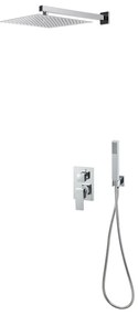 vidaXL Sistem de duș, argintiu, oțel inoxidabil 201