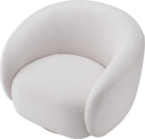 Fotoliu pivotant design elegant Brice, alb avalon 115168 HZ