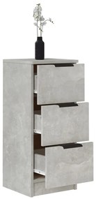 Servante, 2 buc., gri beton, 30x30x70 cm, lemn prelucrat 2, Gri beton
