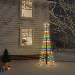 Brad de Craciun conic, 108 LED-uri, multicolor, 70x180 cm Multicolour, 180 x 70 cm, 1
