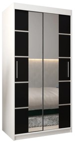 Dulap de haine 120 cm Verika 4 120 (alb + negru). 1064263