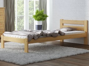 Pat din lemn Mato 90x200 EKO cu saltea de spumă Megana cu somieră