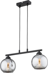Brilagi - Lustră pe cablu DIOR 2xE27/60W/230V negru/gri fumuriu