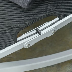 Outsunny Set 2 sezlonguri de Gradina Pliabile, sezlong pentru Plaja din Aluminiu si Textilen, 61x165x63 cm | Aosom Romania