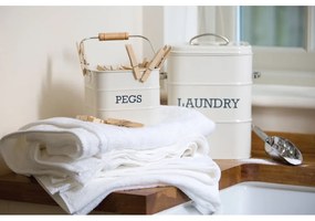 Cutie metalică pentru detergent pudră Kitchen Craft Living Nostalgia, crem
