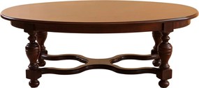 Masă lemn masiv nuc cafea Donya, 140 × 85 × 48 cm