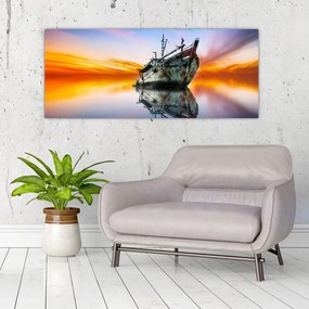 Tablou - Zori peste un naufragiu (120x50 cm)