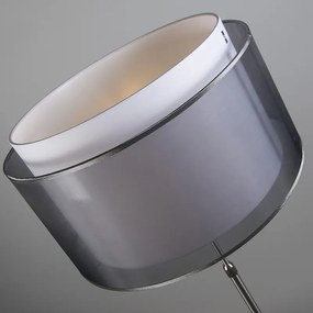 Lampă de podea din oțel cu abajur negru și alb 47 cm reglabil - Parte