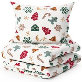 Lenjerie de pat din bumbac HOLLY alb Dimensiune lenjerie de pat: 70 x 90 cm | 140 x 220 cm