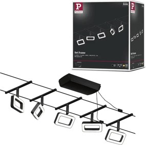 Paulmann 94485 - Set complet 5 x LED (4,8 W), sistem pe cablu FRAME, 230 V, negru