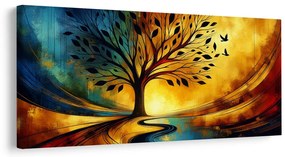 Tablou copacul vieții măreț cu păsări