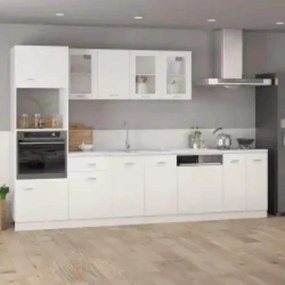 vidaXL Dulap cuptor microunde “Lyon”, alb, 60 x 57 x 207 cm, PAL