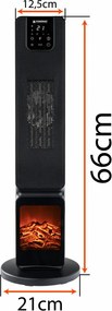 Elektromos Fűtőtest Oszlopos Kandalló PM-GKL-3500DLK