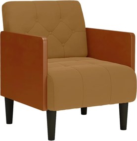 vidaXL Canapea Scaun cu Cotiere Maro 55 cm Catifea