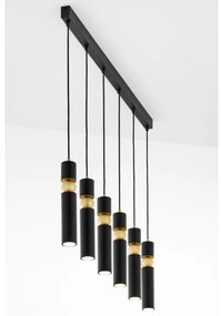 Lustră pe cablu Jupiter 2005 ALAS 6xGU10/10W/230V negru/auriu