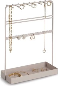 Suport bijuterii Atlanta, metal, gri, 24 × 10 × 33 cm