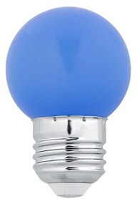 Bec LED Ecoplanet glob mic albastru G45, E27, 1W (10W), 80 LM, A+, Mat Albastra, 1 buc