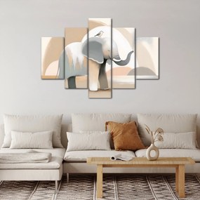 Tablou - Elefant în culori pastel (150x105 cm)
