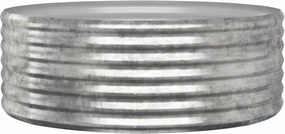 vidaXL Jardinieră, argintiu, 100x100x36 cm, oțel galvanizat