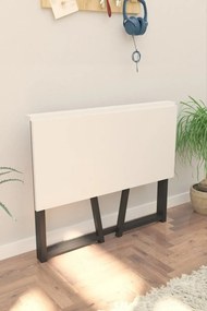 Birou pliabil cu cadru metalic Util Homs 80 x 50 x 75 cm,Alb-negru