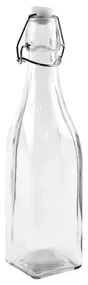 Sticlă Orion cu capac Clip 1 l, pătrată