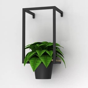 Ghiveci de flori de perete 38x18 cm negru