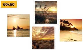 Set tablouri apus de soare magic la mare