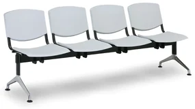 Bancă din plastic de design, 4 locuri, verde