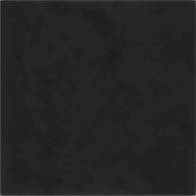 vidaXL Tăblie de Pat pentru Perete 12 pcs Negru 30 x 30 cm Catifea