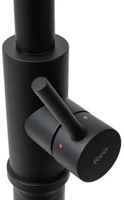 REA-B9147 - Baterie pentru chiuvetă FRESH cu duș extractabil, 39,5 cm, negru mat