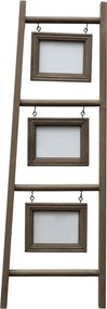 Scară decorativă din lemn cu 3 rame foto, H118 cm