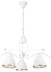 Lustră pe lanț RETRO II 3xE27/60W/230V alb