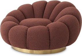 Fotoliu pivotant design elegant Mello, Boucle rouge