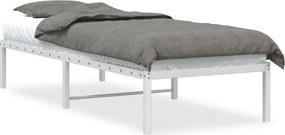 vidaXL Cadru pat metalic, alb, 80x200 cm