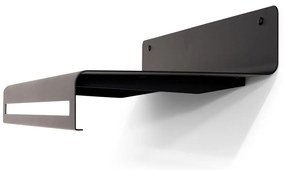 Cuier de perete negru cu raft din metal 78 cm Sway – Spinder Design