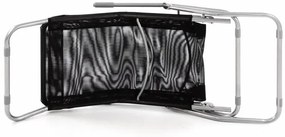 Scaun de gradina cu tesatura neagra - rabatabil